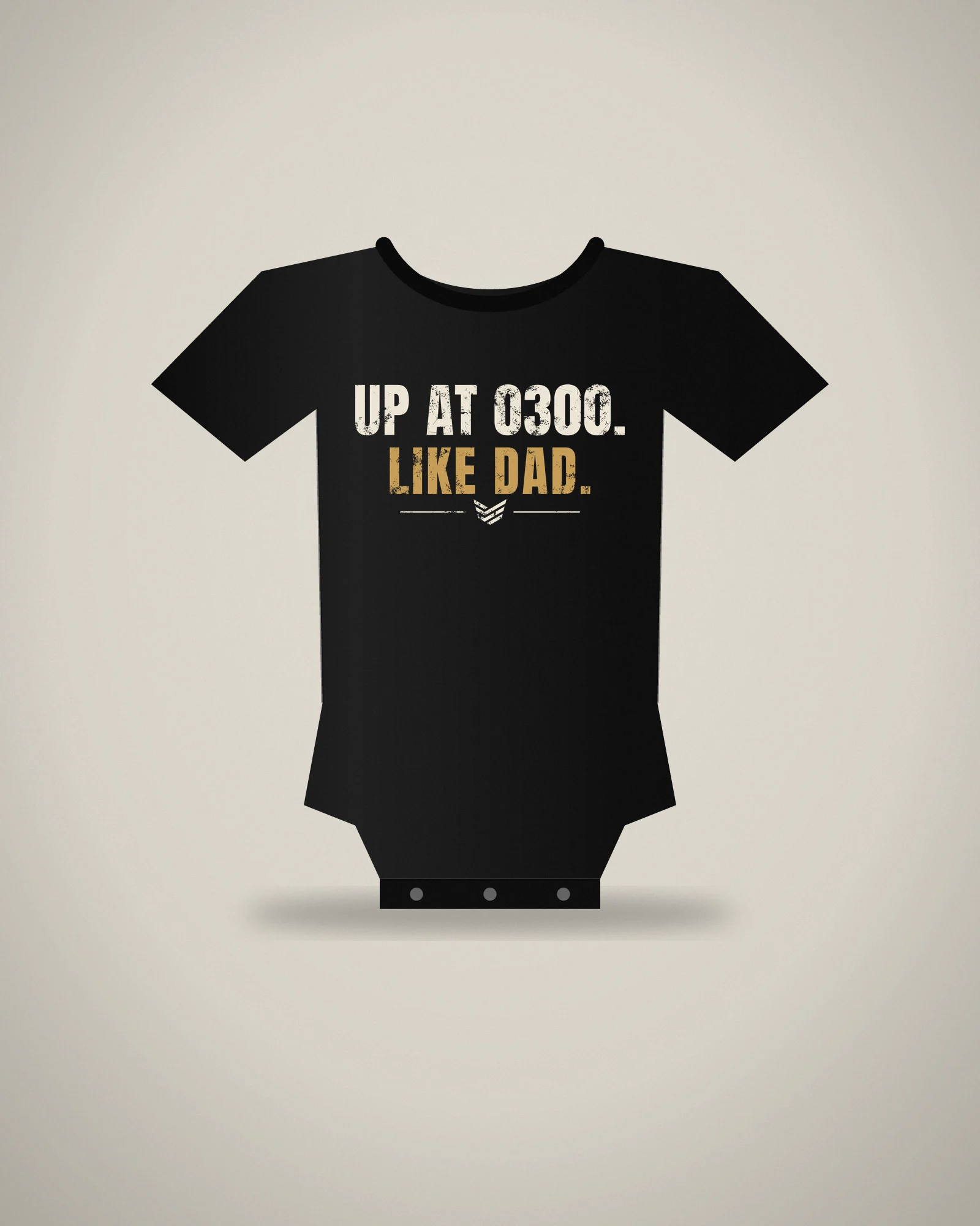 Up at 0300 Onesie, Black