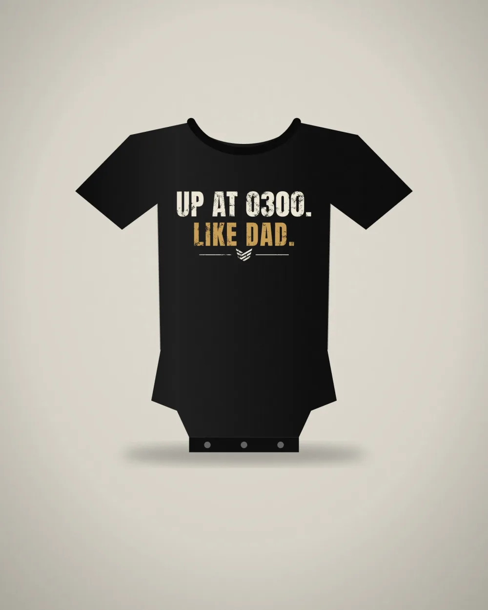 Up at 0300 Onesie, Black, view 2