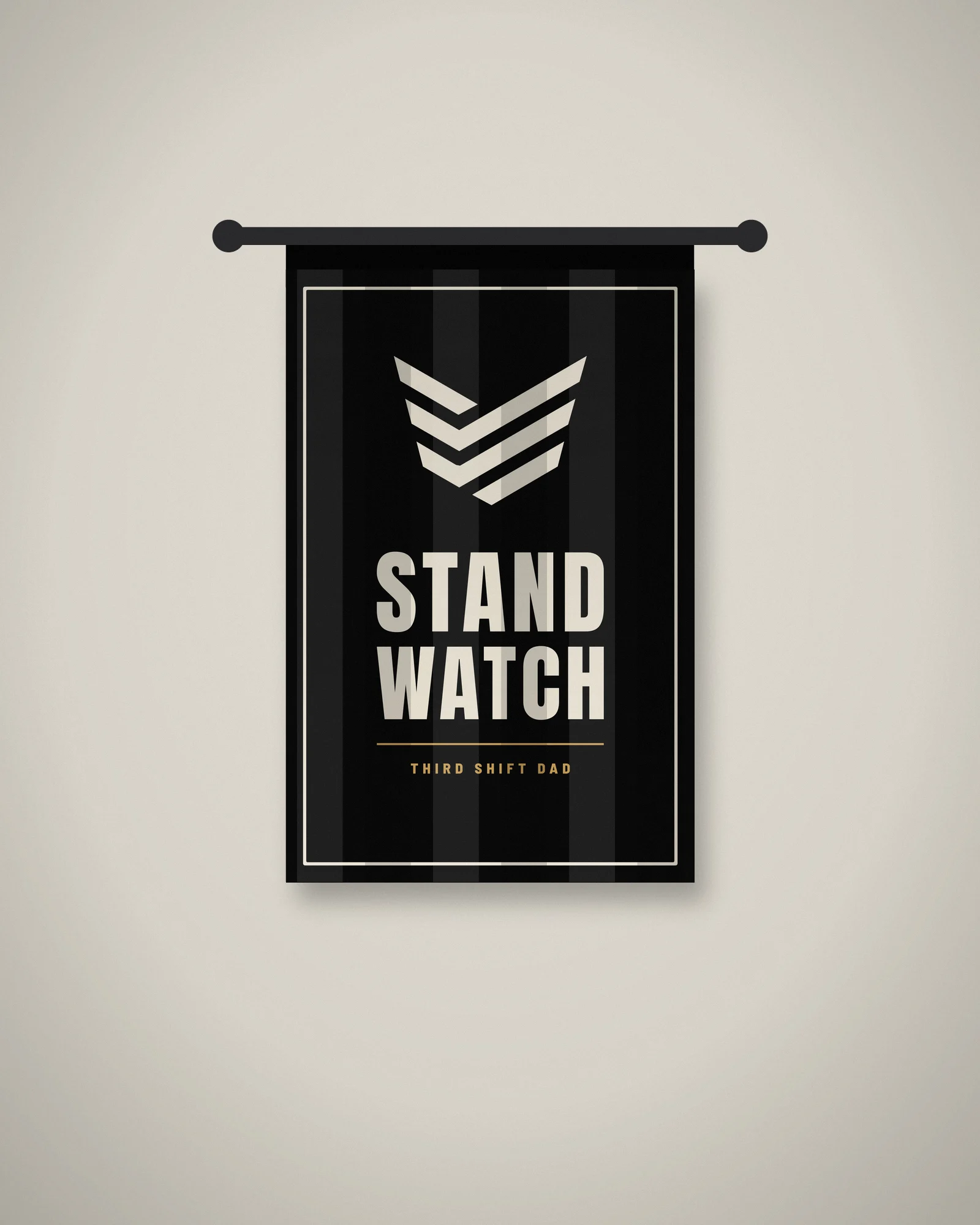 Stand Watch Flag, Black