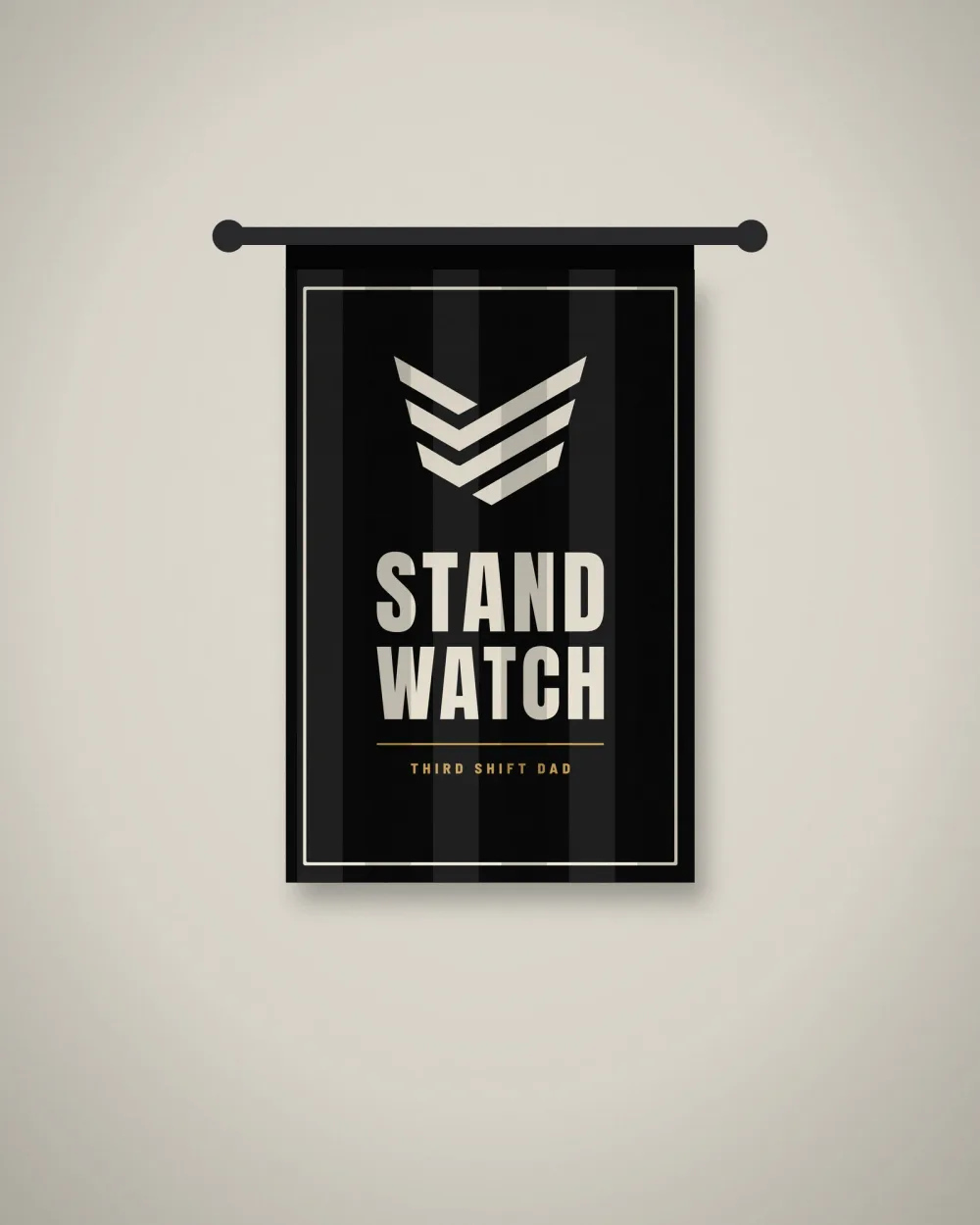 Stand Watch Flag, Black, view 2