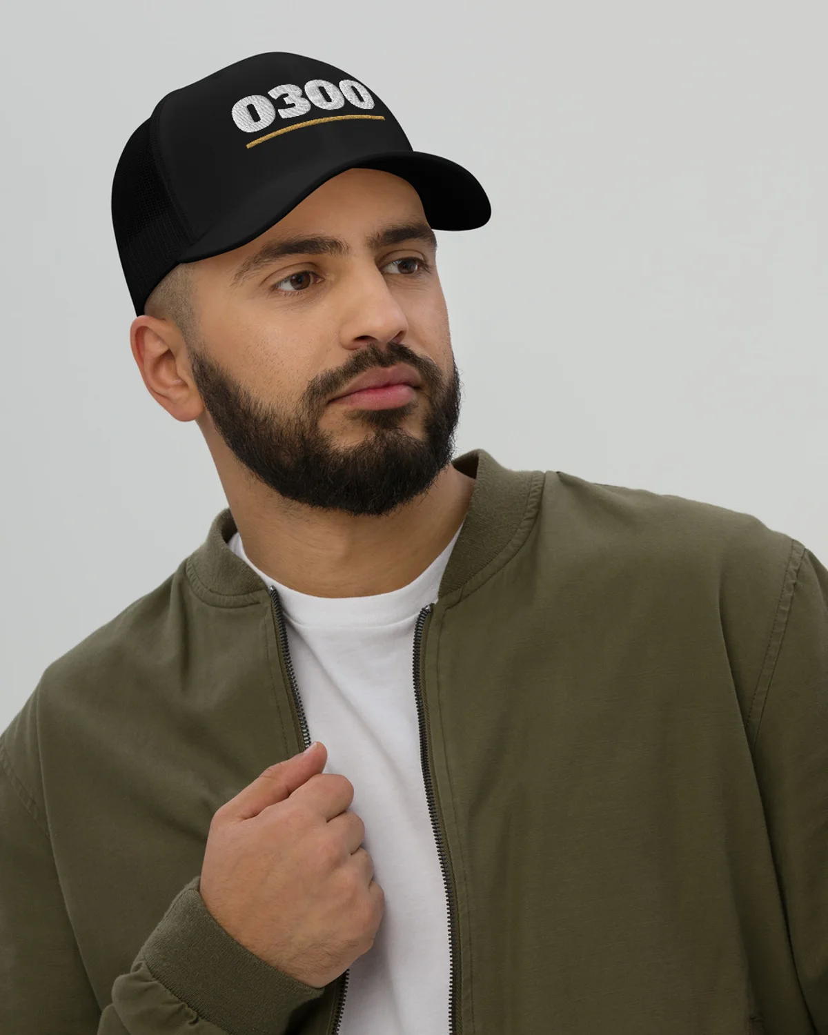 0300 Club Trucker, Black, view 3