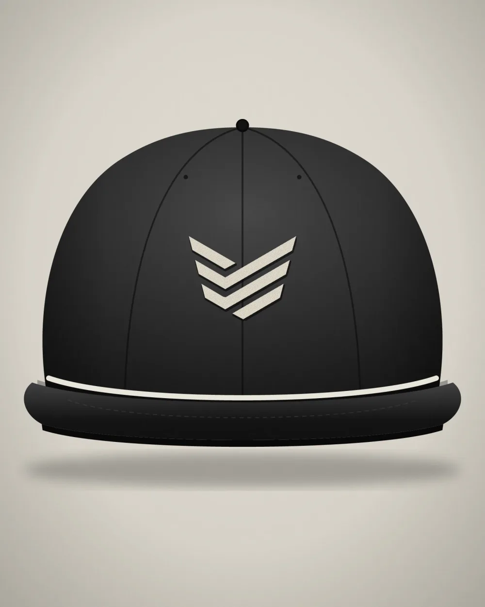 Chevron Mark Rope Cap, Black, view 2
