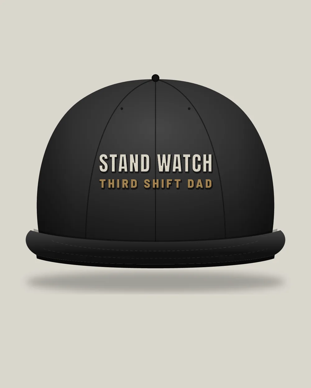 Stand Watch Dad Cap, Black, view 5