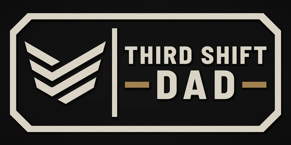Third Shift Dad Badge Cap, Black, view 5