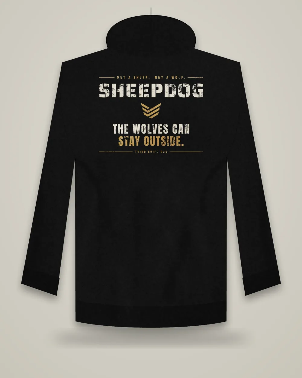 Sheepdog Hoodie, Black, view 3