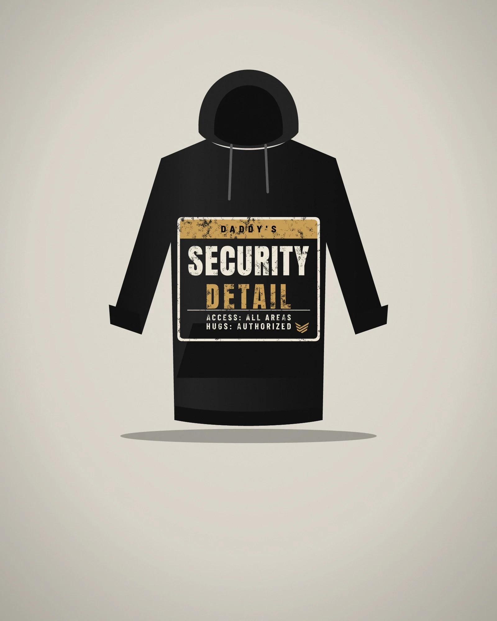 Daddy's Security Detail Hoodie, Black