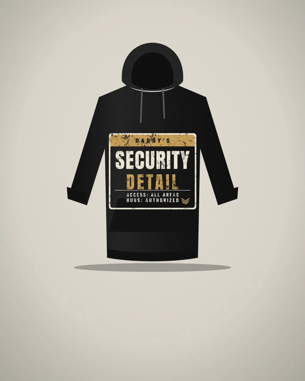 Daddy's Security Detail Hoodie, Black, view 2