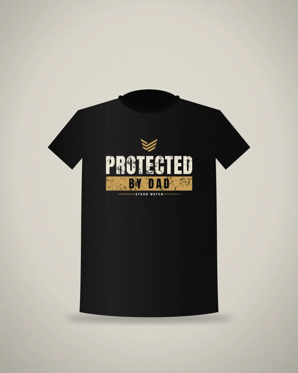 Protected by Dad Tee, Black, view 2