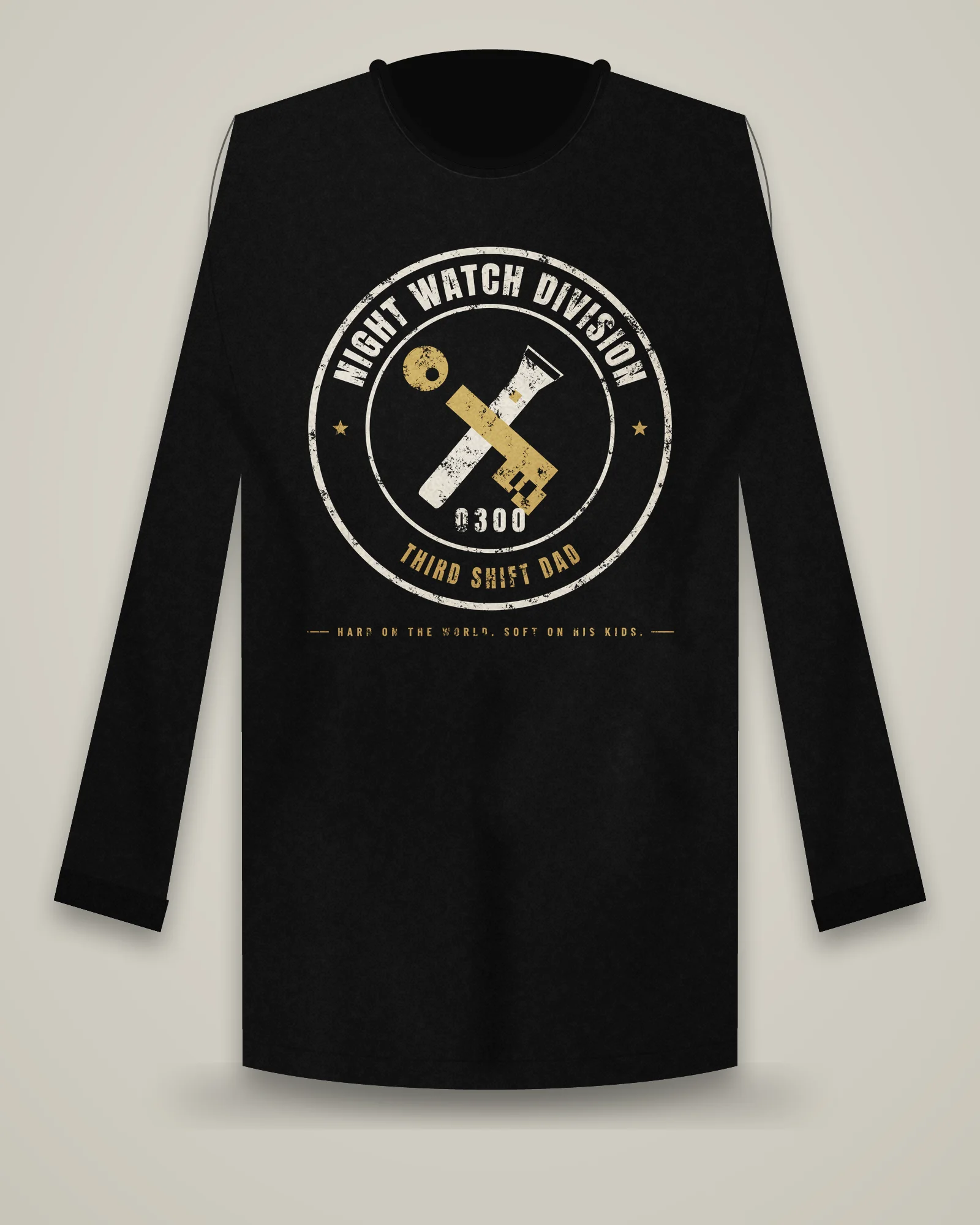 Night Watch Division Long Sleeve, Black