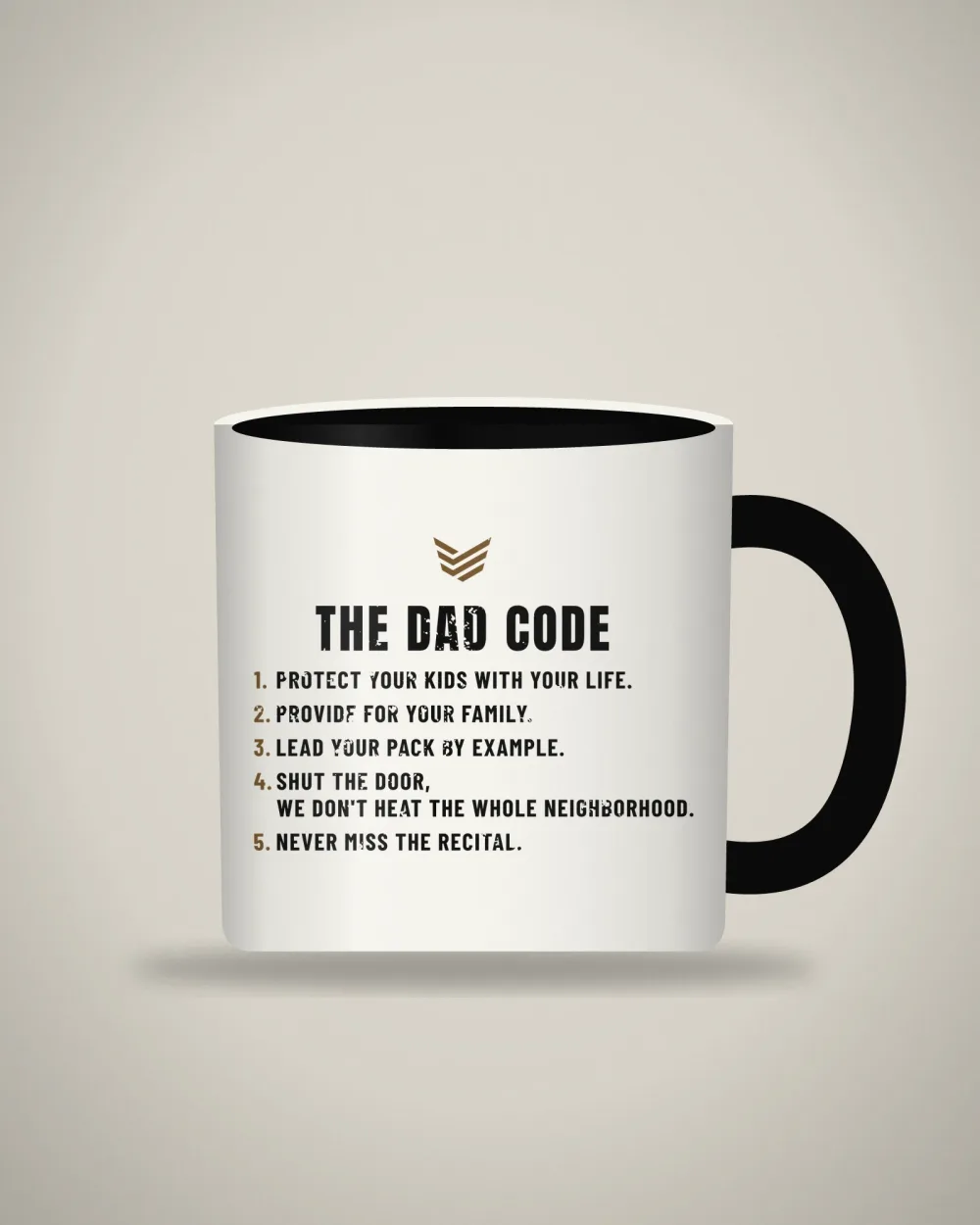 The Dad Code Mug, Black, view 2