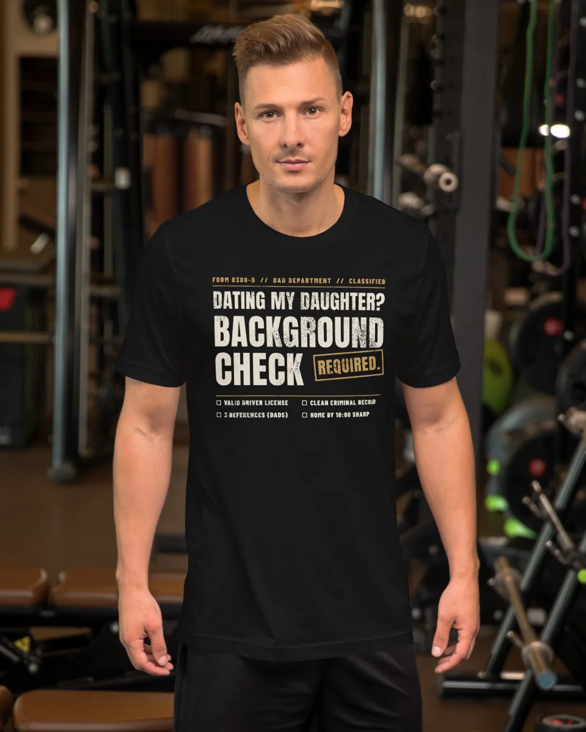 Background Check Required Tee, Black, view 2