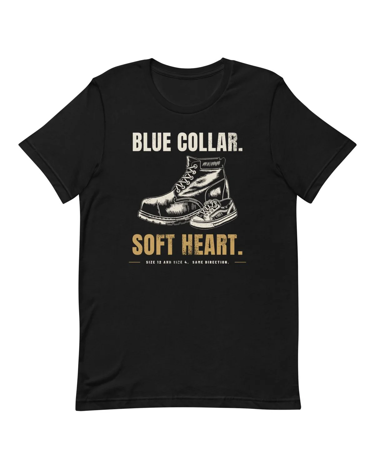 Blue Collar. Soft Heart. Tee, Black