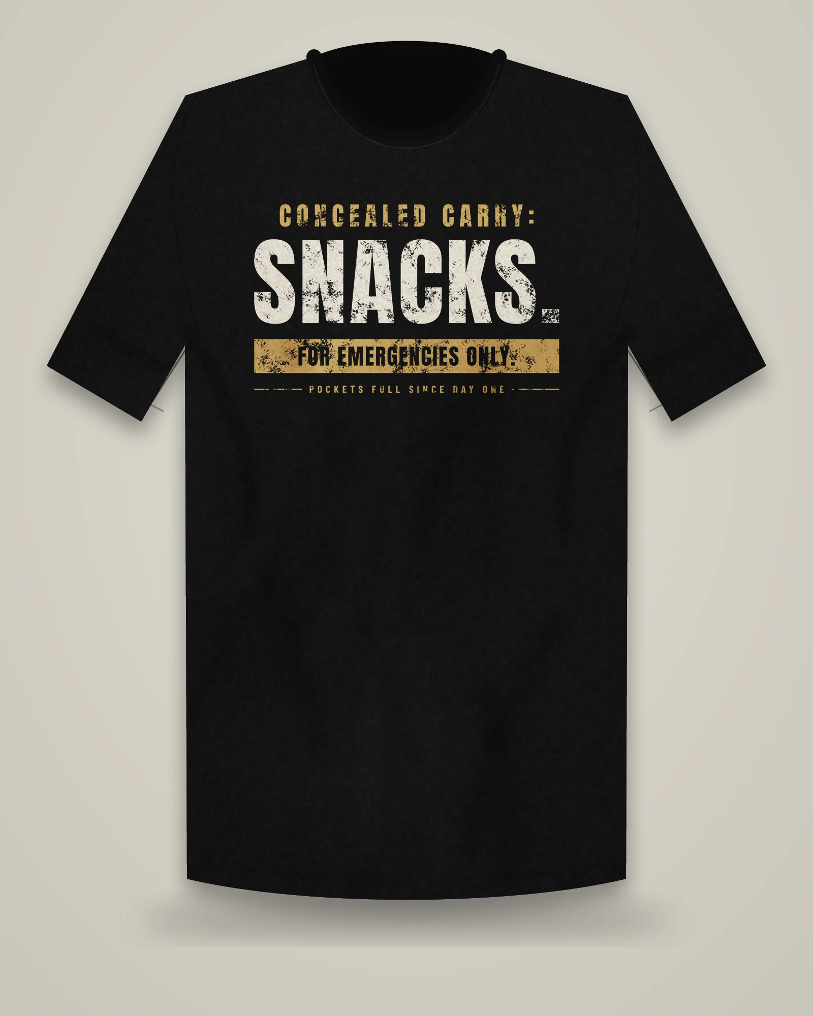 Concealed Carry: Snacks Tee, Black