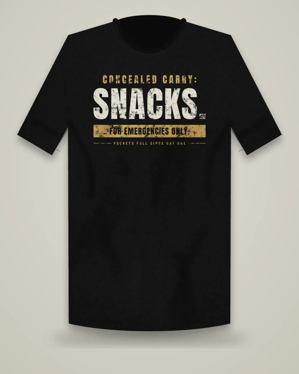 Concealed Carry: Snacks Tee, Black, view 2
