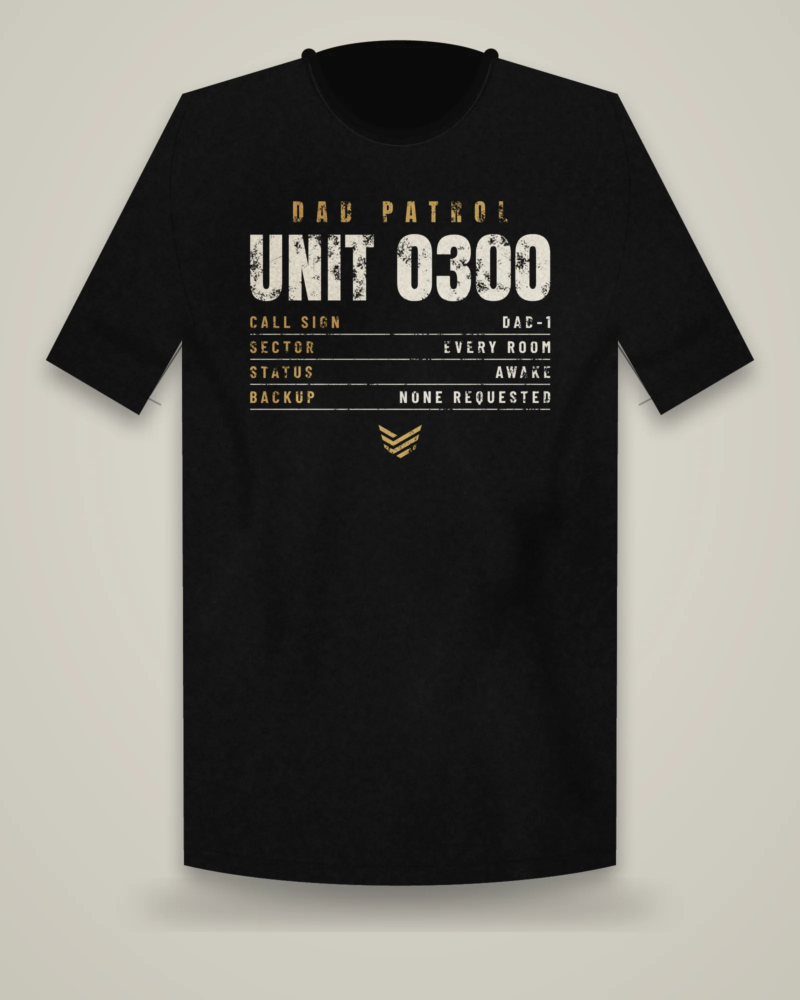 Dad Patrol Unit 0300 Tee, Black