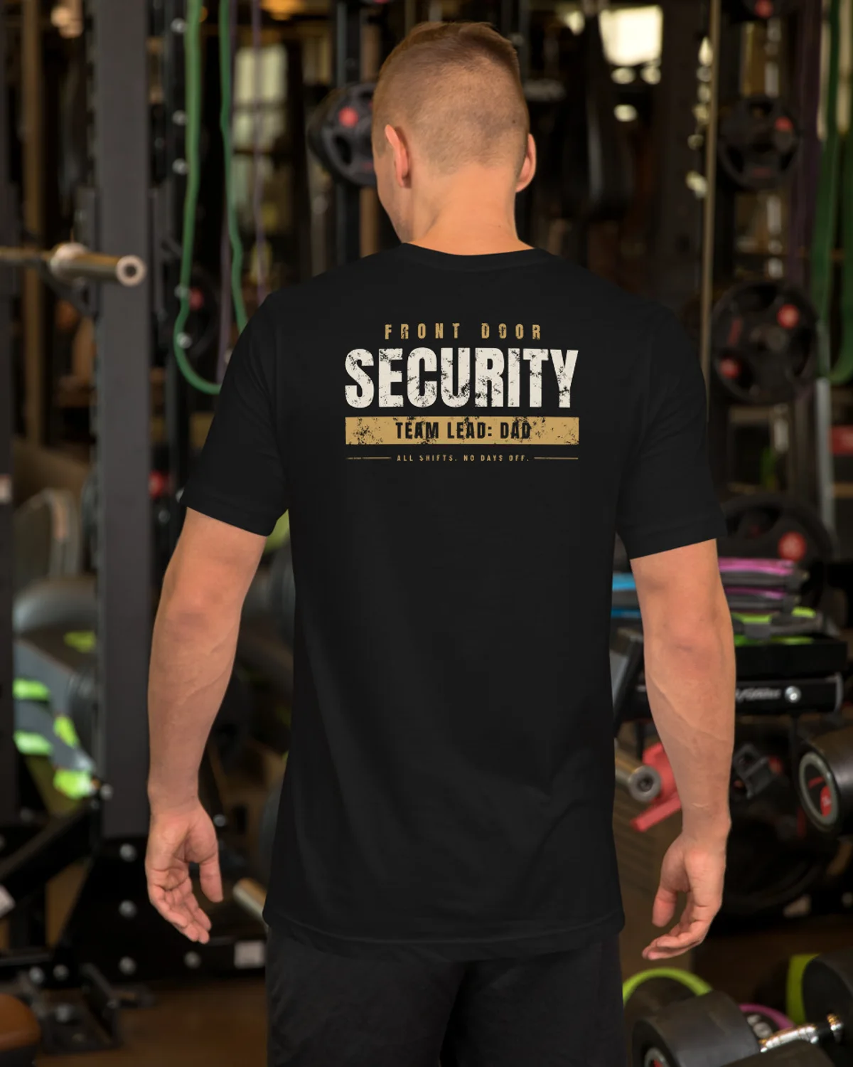 Front Door Security Tee, Black, view 3