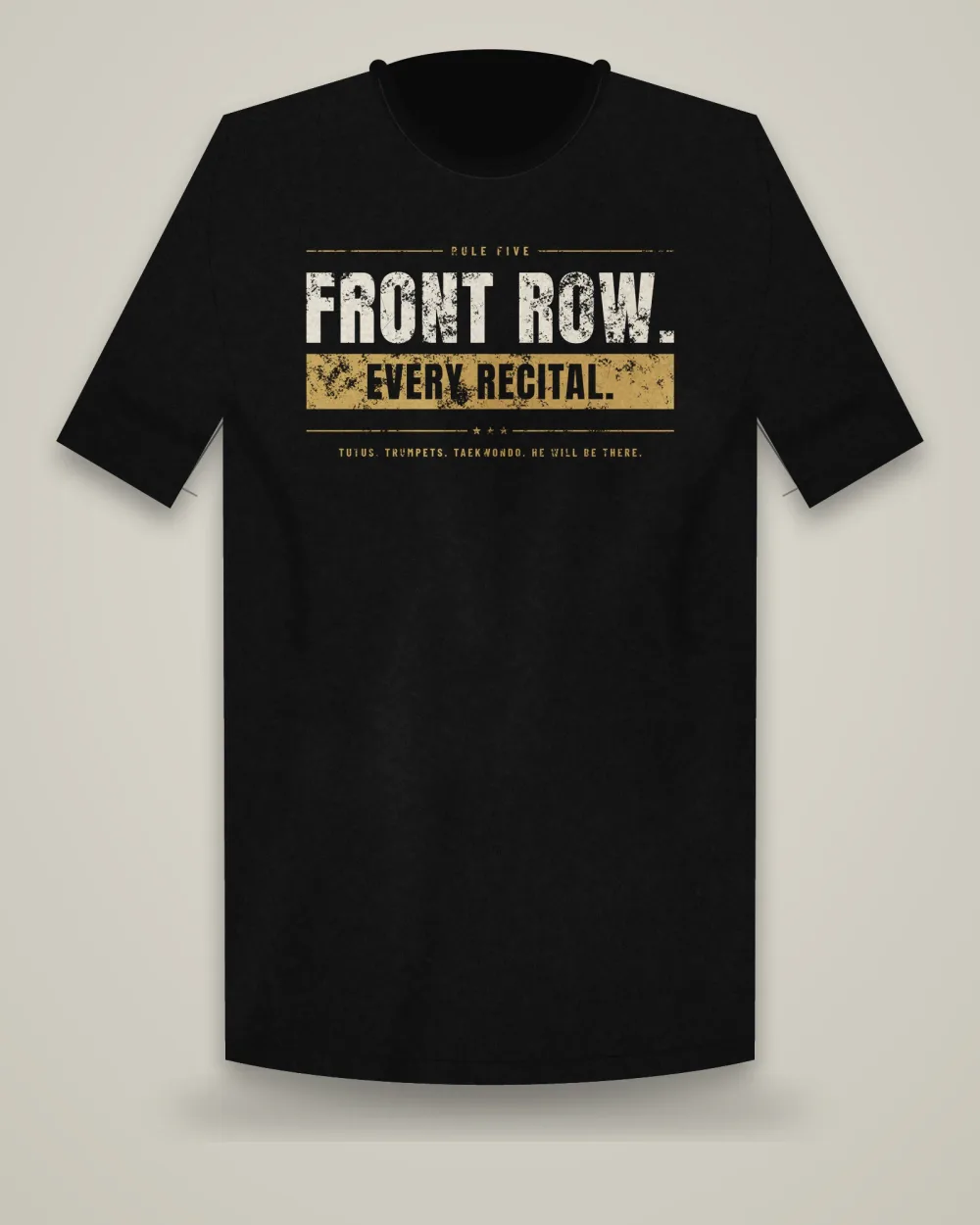 Front Row. Every Recital. Tee, Black, view 2