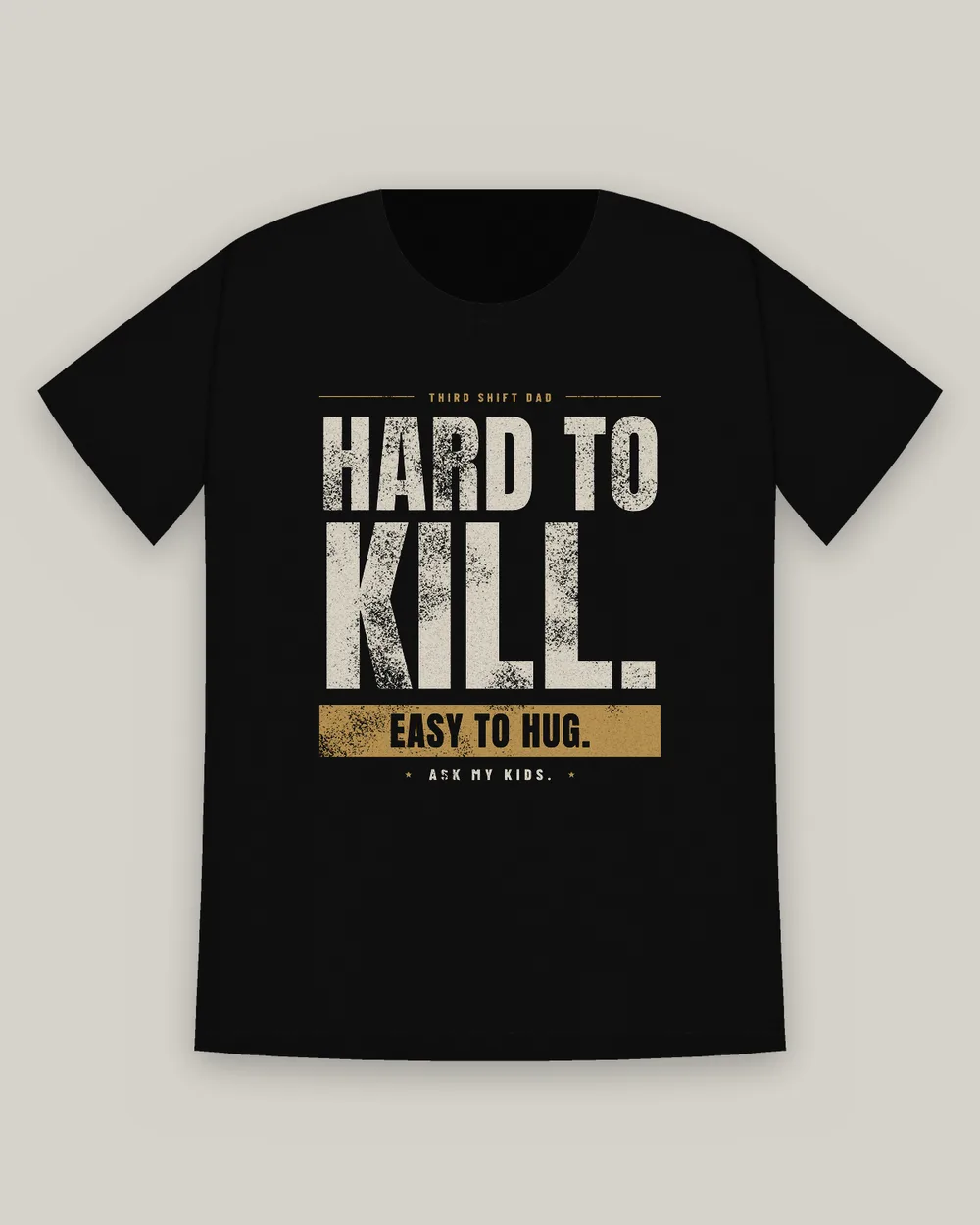 Hard to Kill. Easy to Hug. Tee, Black, view 5