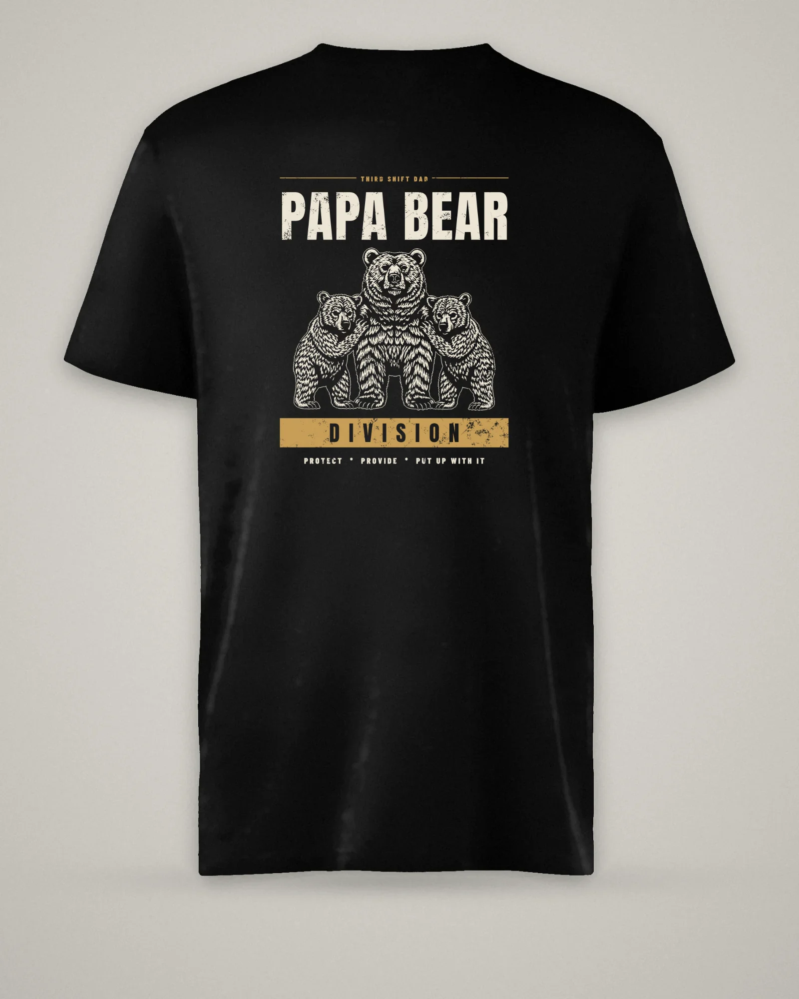 Papa Bear Division Tee, Black, view 4