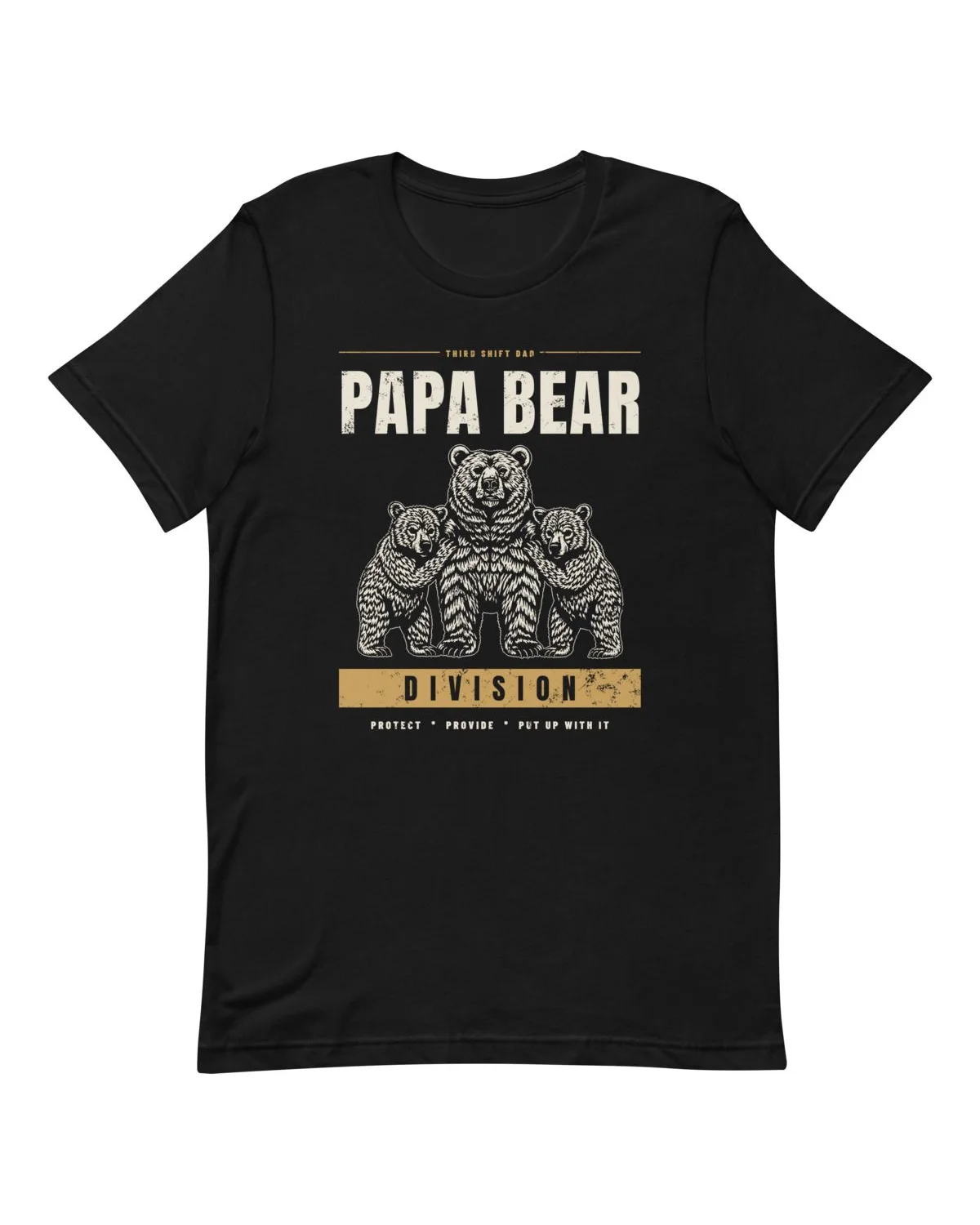 Papa Bear Division Tee, Black