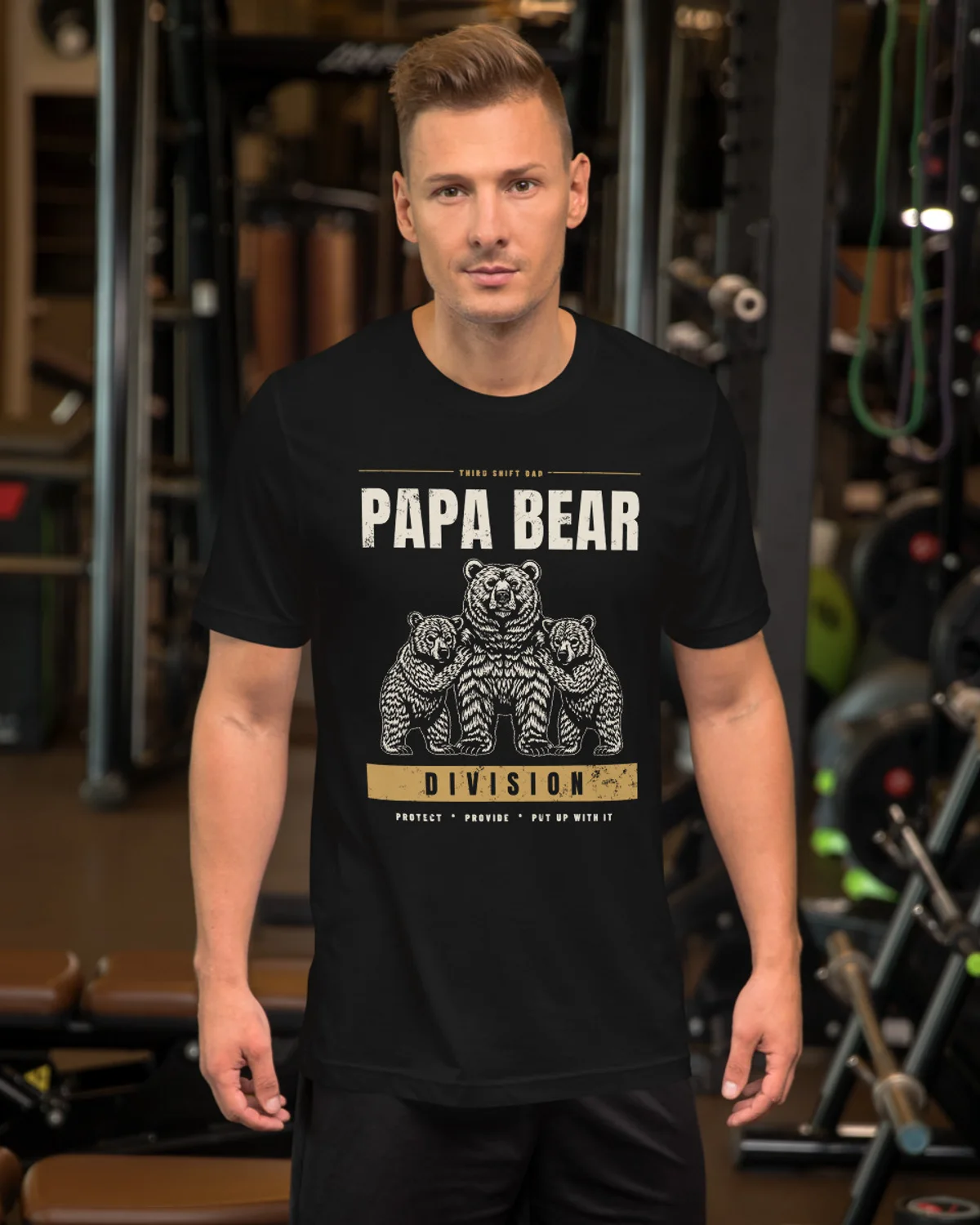 Papa Bear Division Tee, Black, view 2