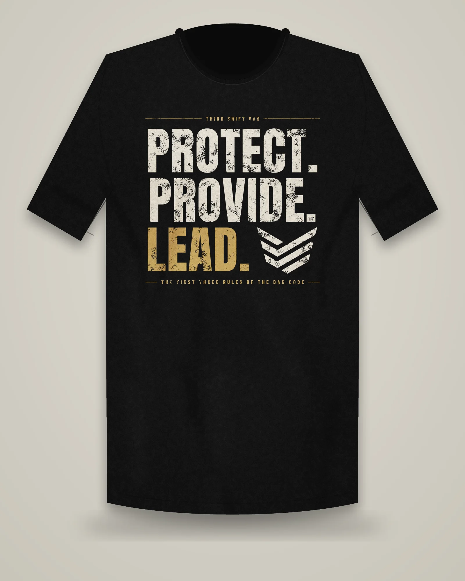 Protect. Provide. Lead. Tee, Black, view 3