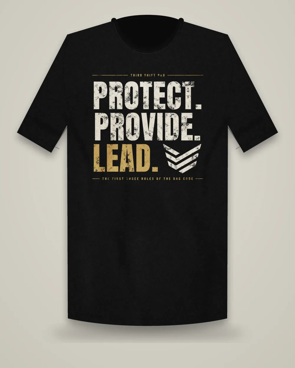 Protect. Provide. Lead. Tee, Black, view 4