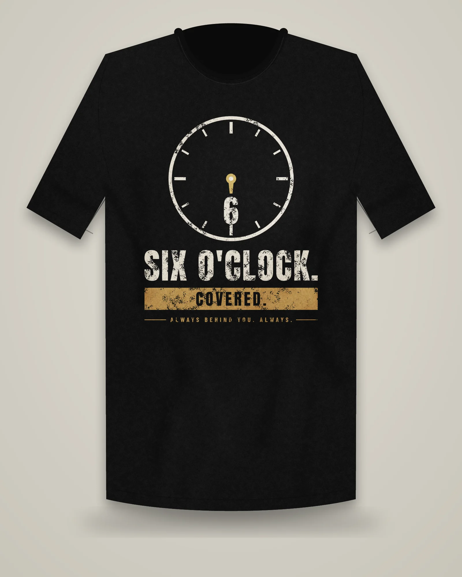 Six O'Clock Covered Tee, Black, view 3