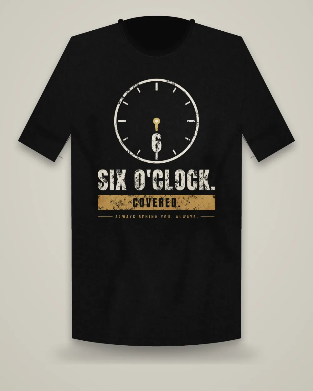 Six O'Clock Covered Tee, Black, view 4